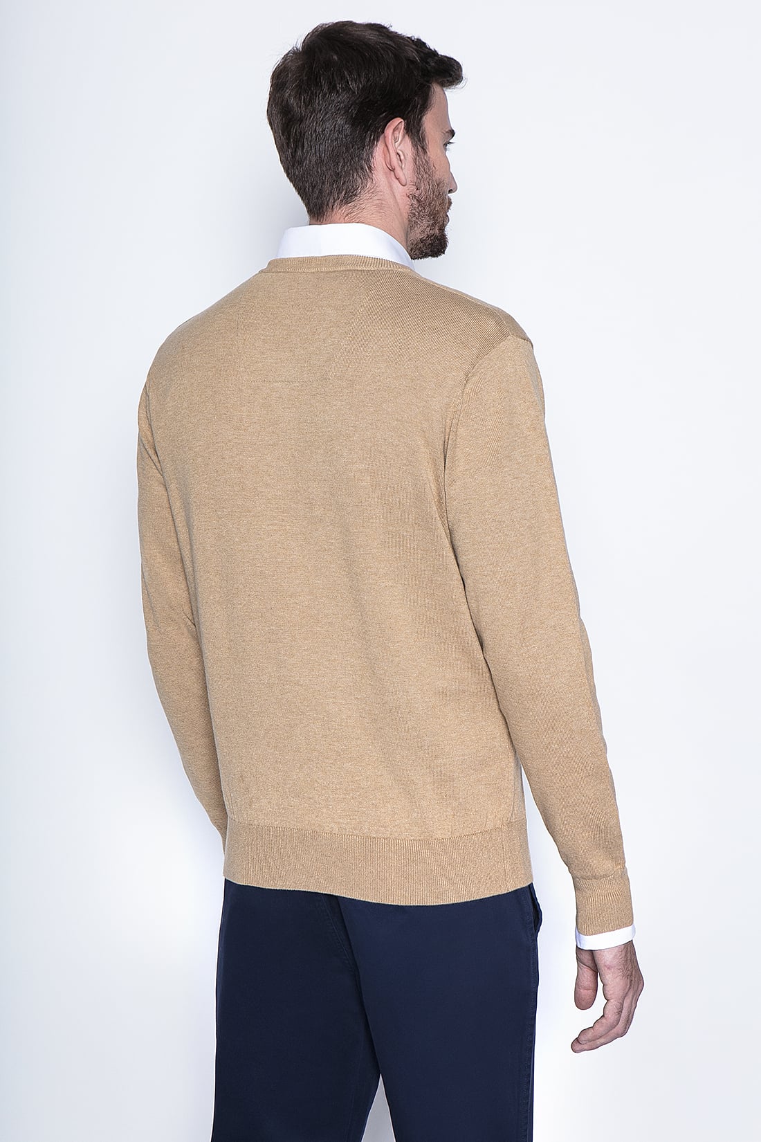 MELANGE SWEATER SMART CASUAL L/S CAMEL - 2
