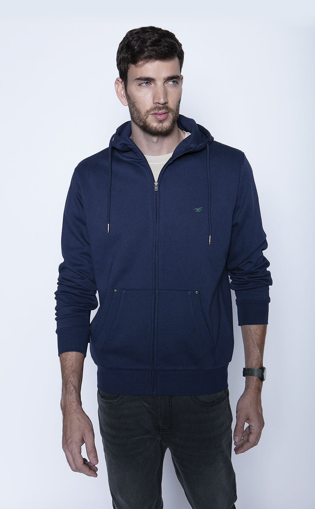 POLERÓN BÁSICO FULL ZIPPER BLUE - 1