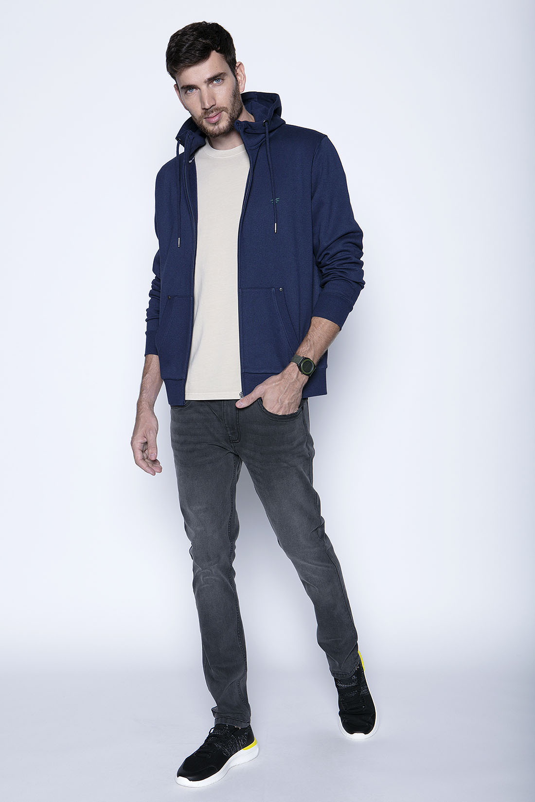 POLERÓN BÁSICO FULL ZIPPER BLUE - 4