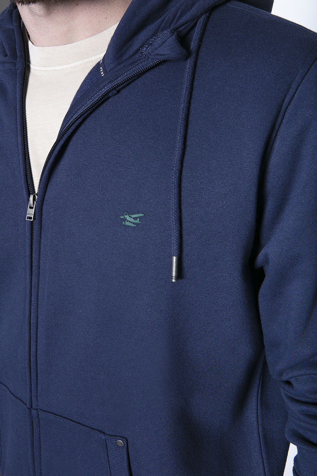 POLERÓN BÁSICO FULL ZIPPER BLUE - 5