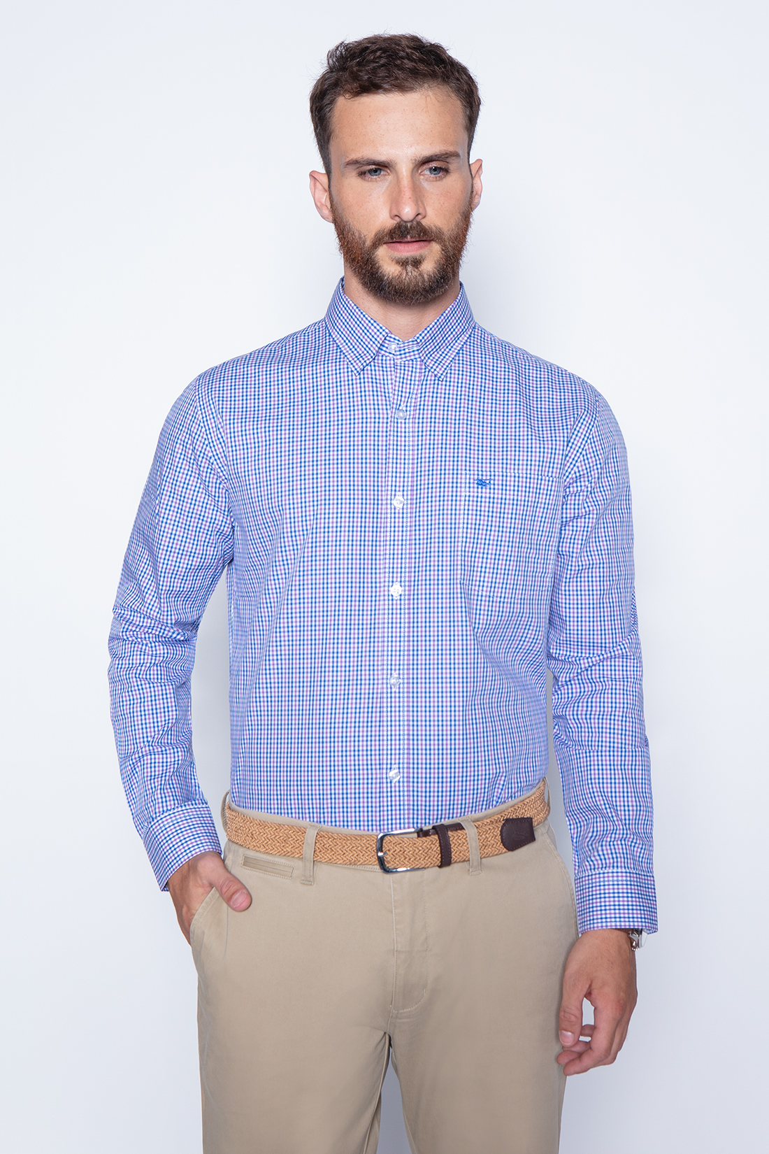 CAMISA CUADRO DUBLIN SM PURPLE - 1