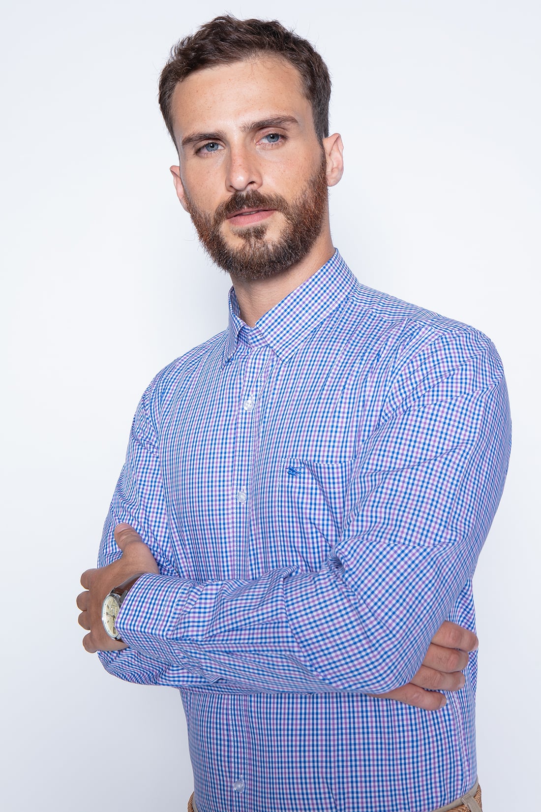 CAMISA CUADRO DUBLIN SM PURPLE - 3