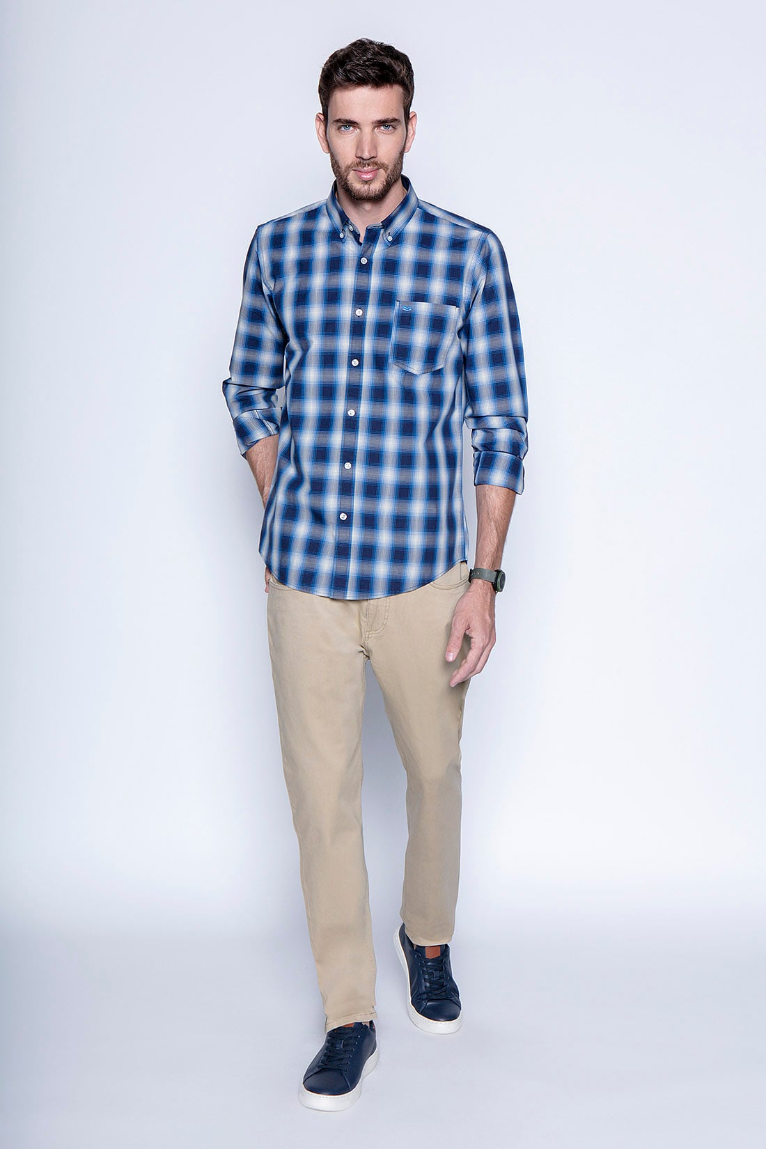 CAMISA CUADRO CHICAGO F NAVY - 4