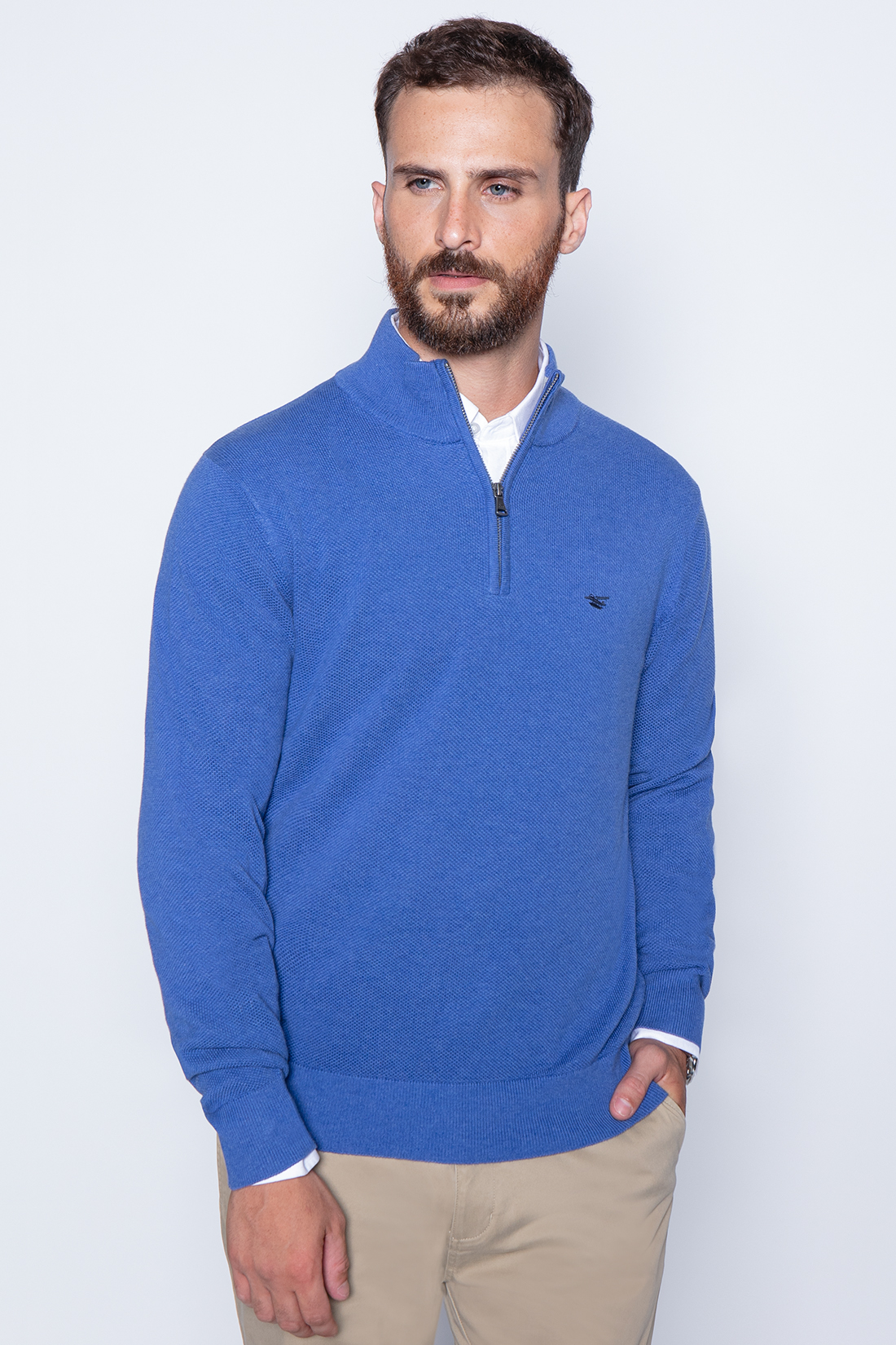 SWEATER LONDON SMART CASUAL L/S OCEAN - 1