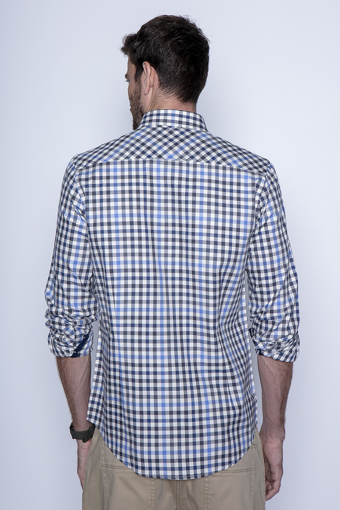 CAMISA CHECK VIRGINIA F NAVY - 2