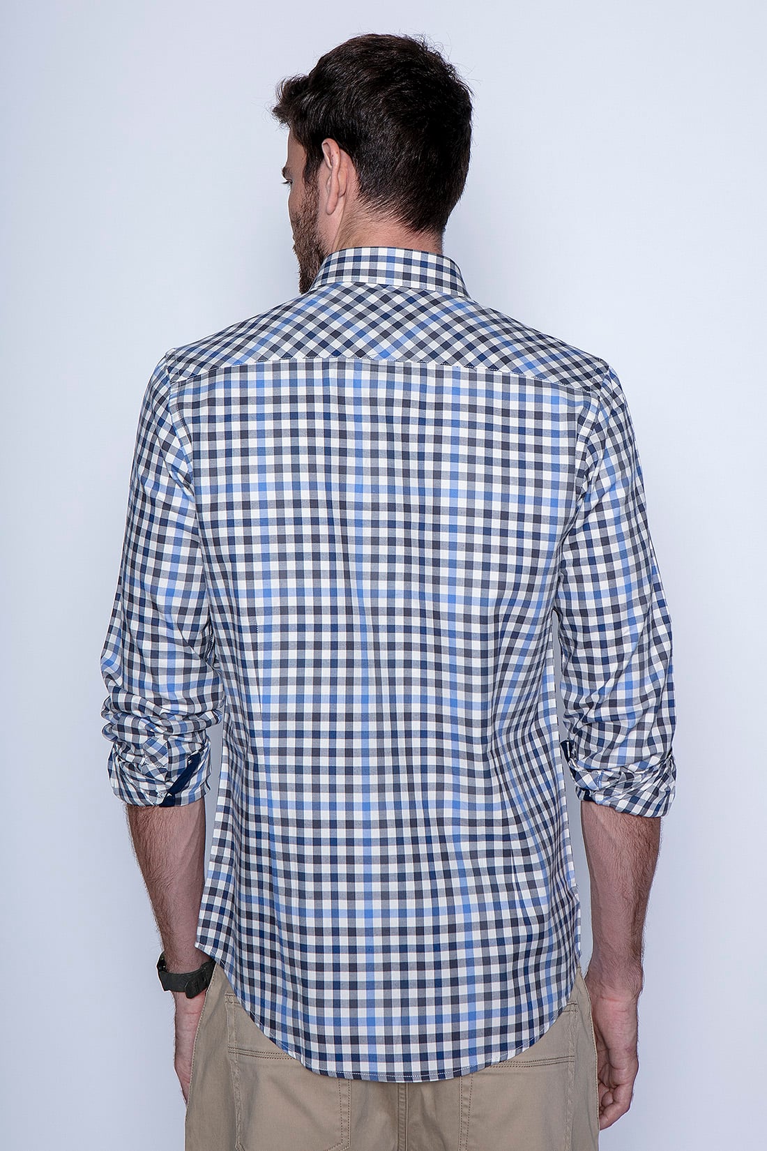 CAMISA CHECK VIRGINIA F NAVY - 2