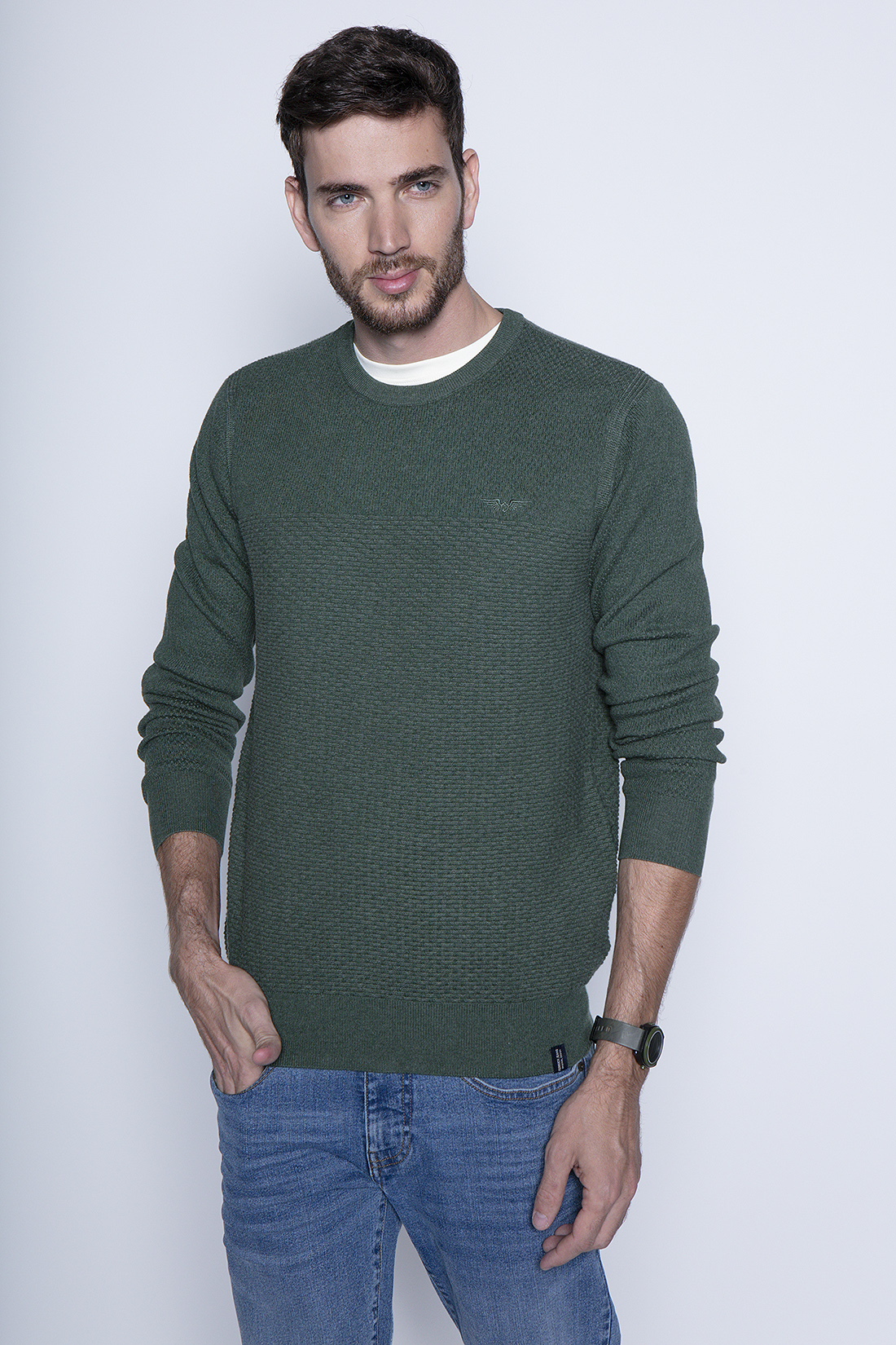 SWEATER BROCKTON FJ MILITARY - 1
