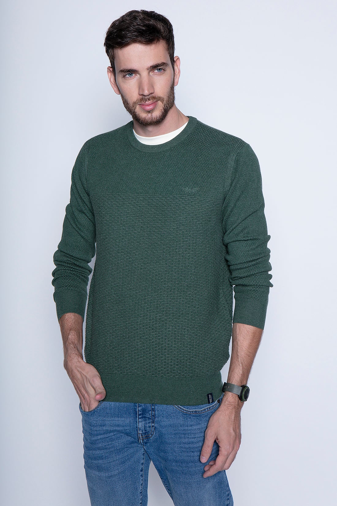 SWEATER BROCKTON FJ MILITARY - 1