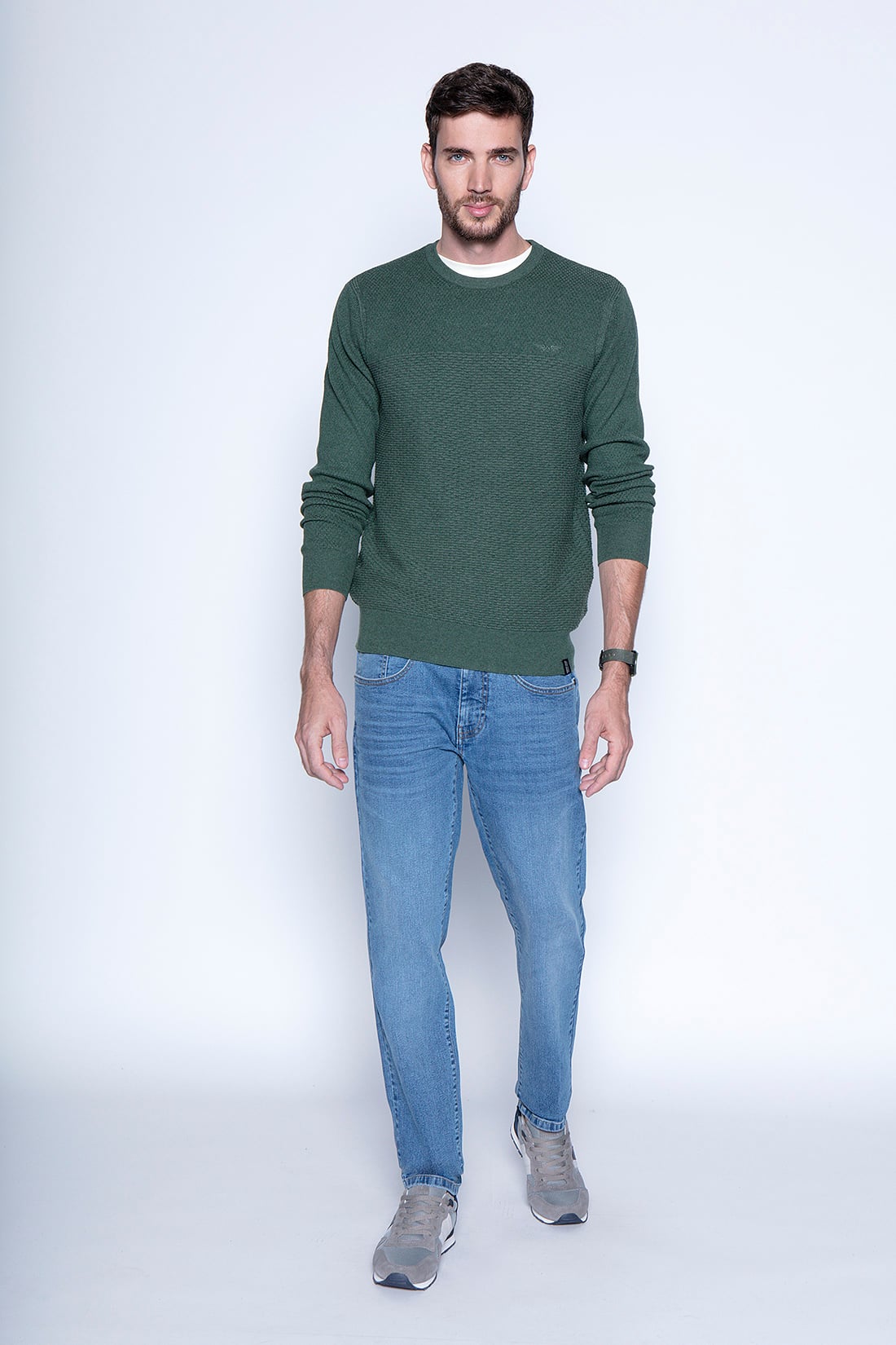 SWEATER BROCKTON FJ MILITARY - 4