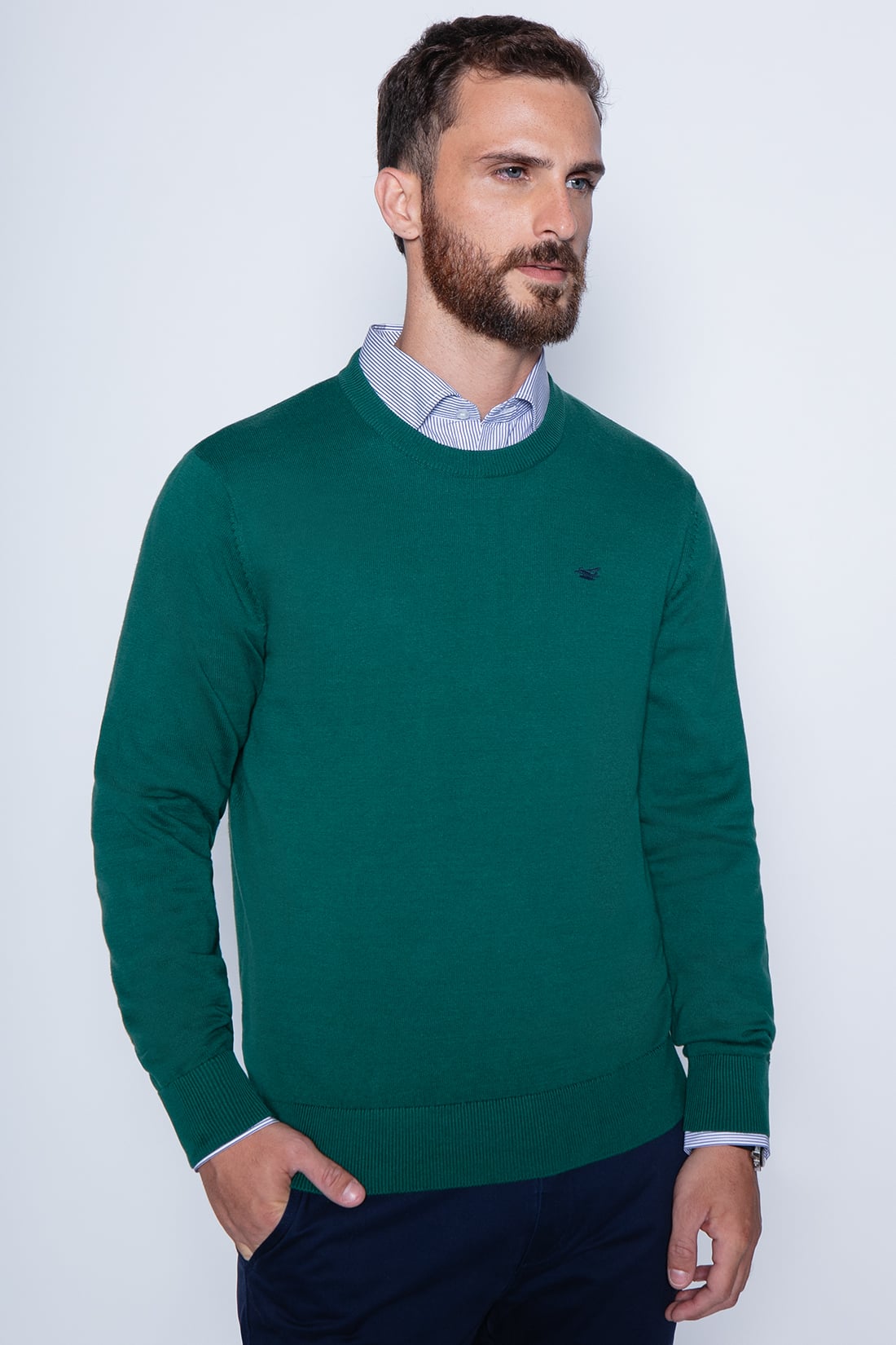SWEATER ROUND NECK PARIS GREEN - 1
