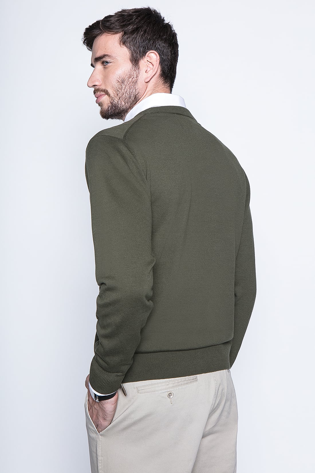SWEATER SMART CASUAL L/S MILITARY - 2