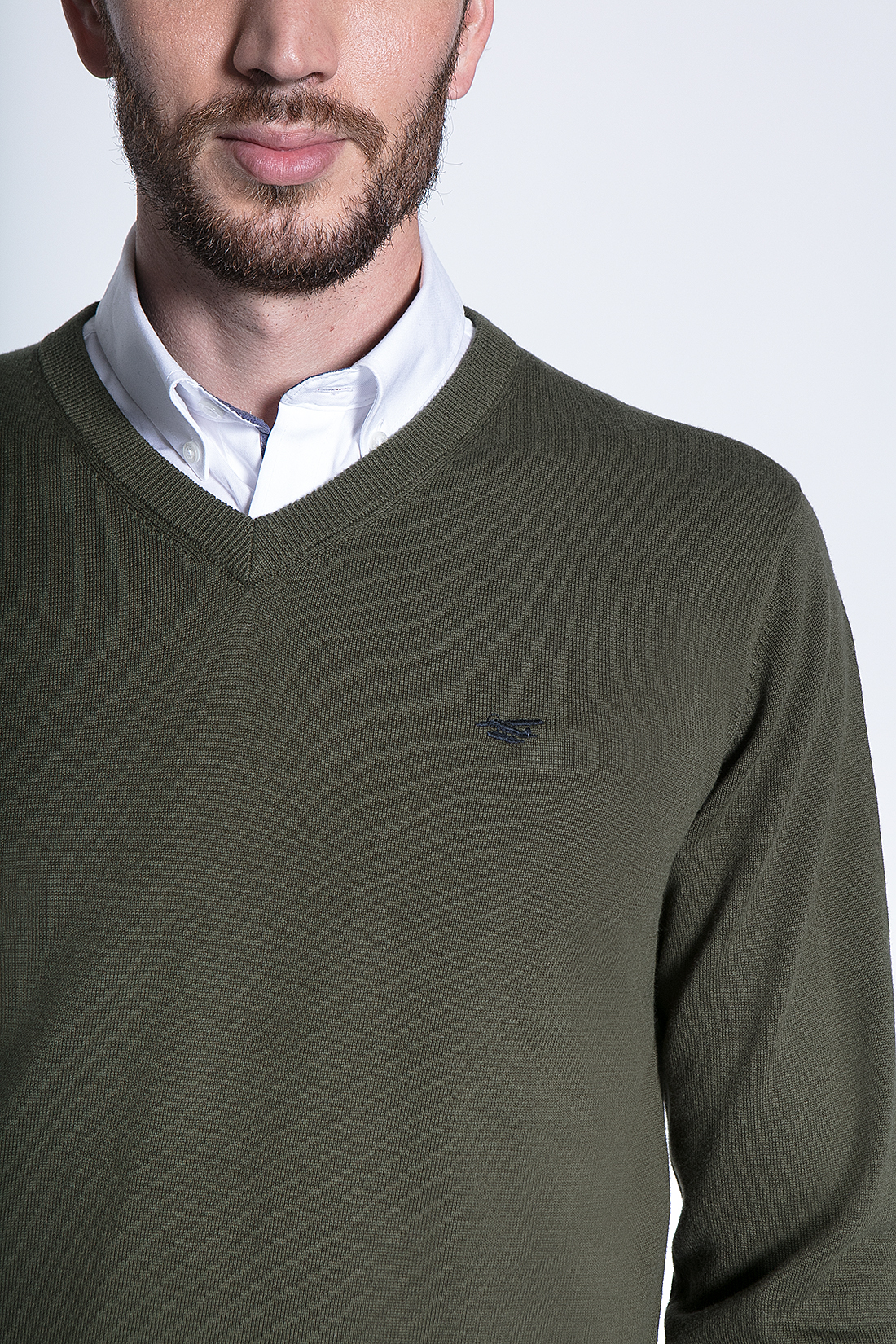 SWEATER SMART CASUAL L/S MILITARY - 5