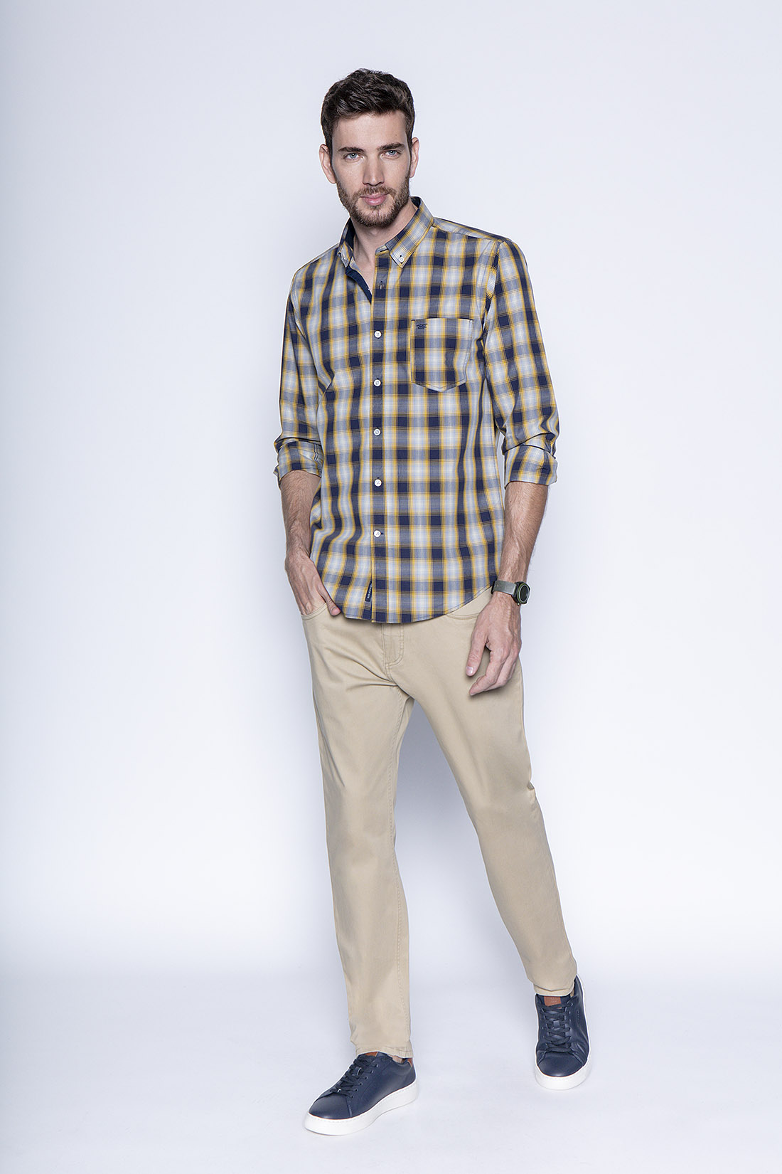 CAMISA CUADRO CHICAGO F MUSTARD - 4