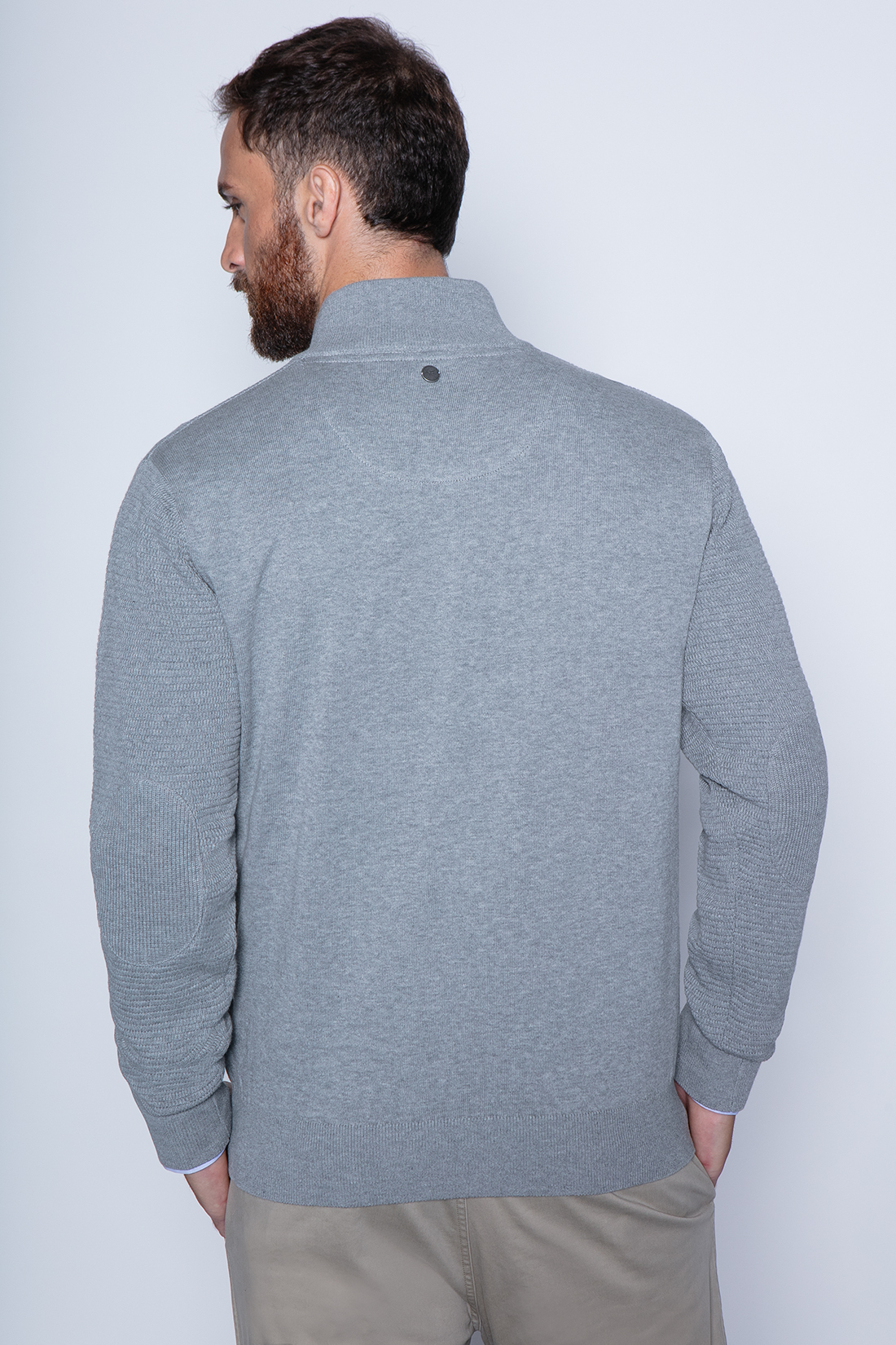 SWEATER BRISTOL SMART CASUAL L/S LT GREY - 2