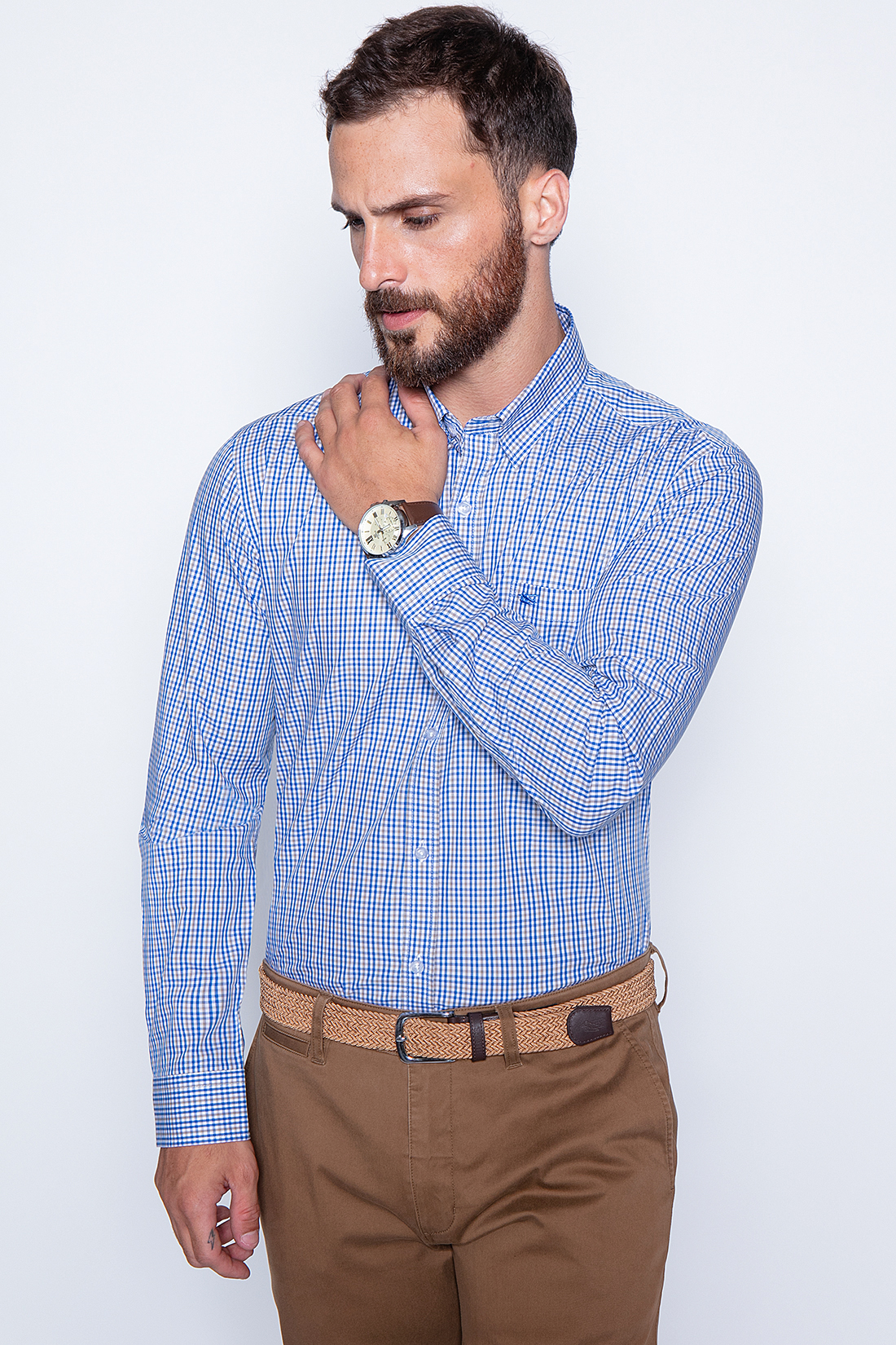 CAMISA CUADRO DUBLIN SM SAND - 3