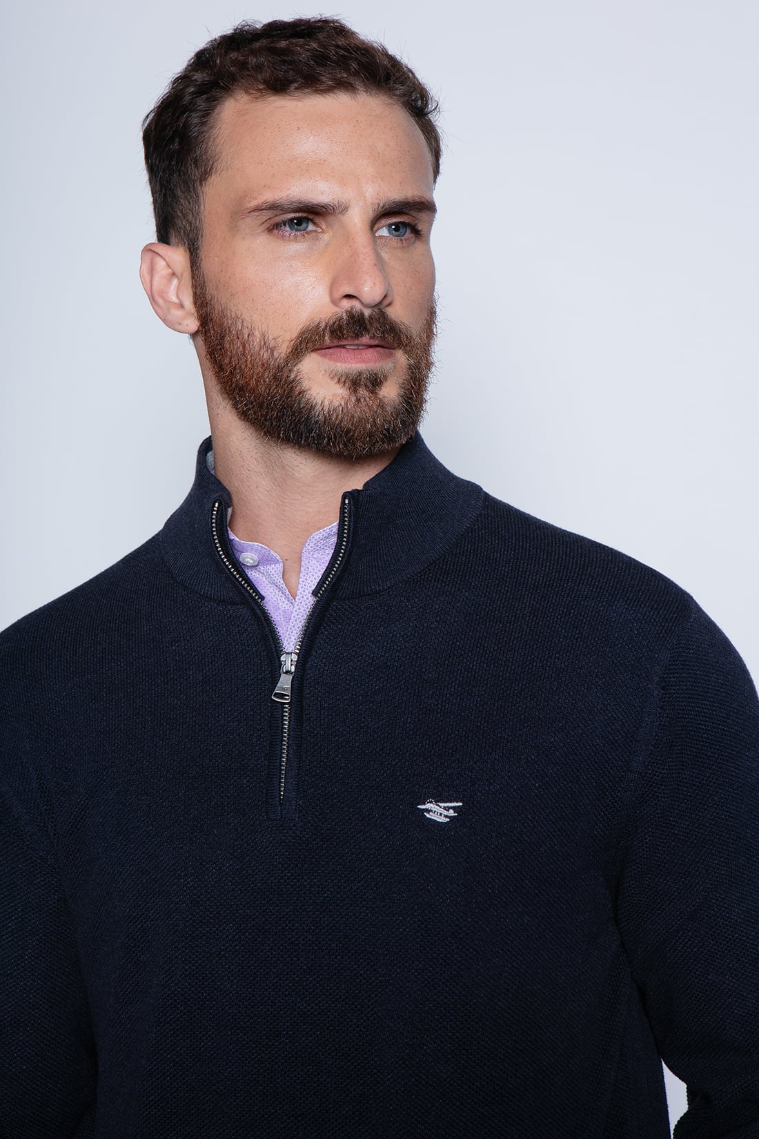 SWEATER LONDON SMART CASUAL L/S NAVY - 3