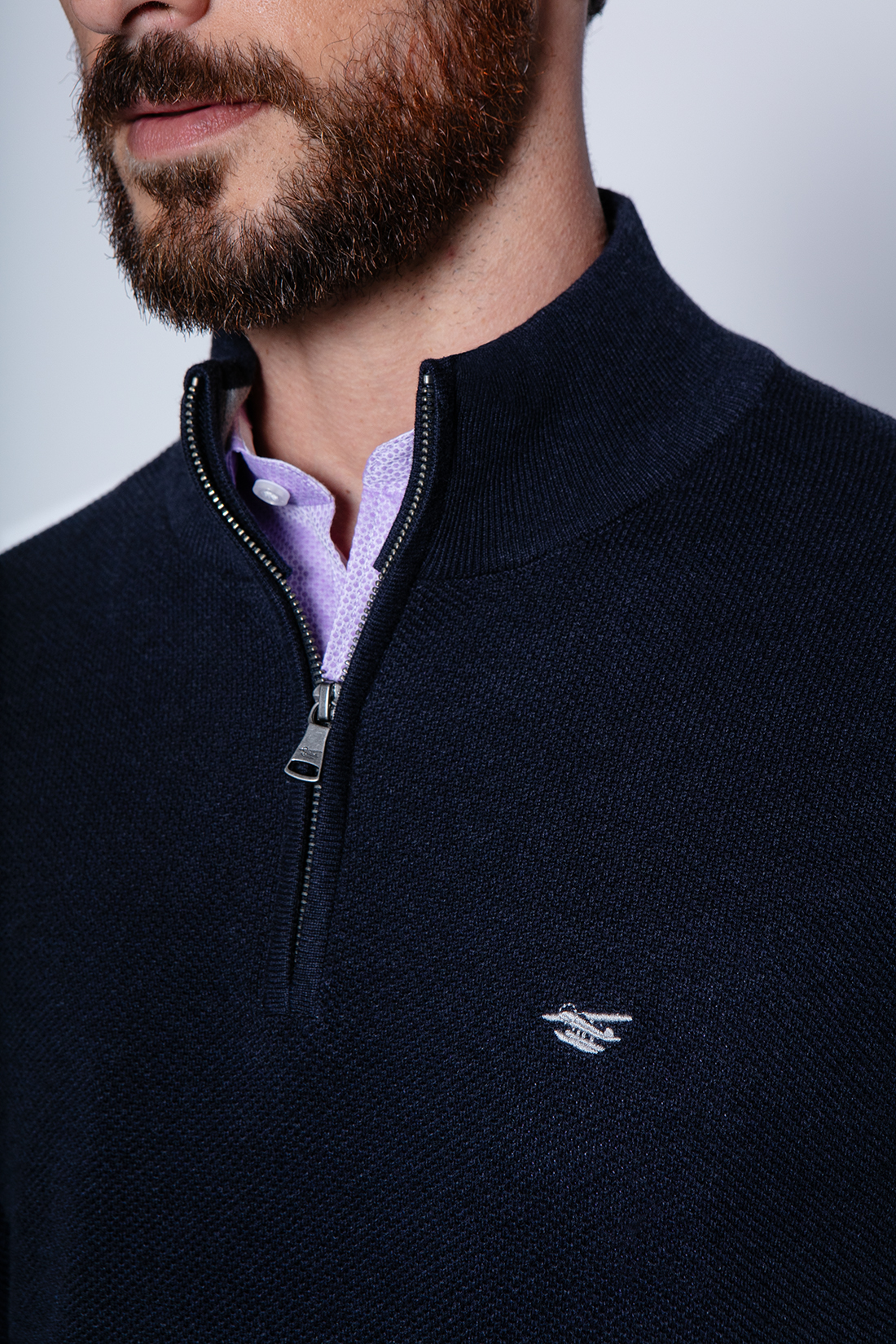 SWEATER LONDON SMART CASUAL L/S NAVY - 5