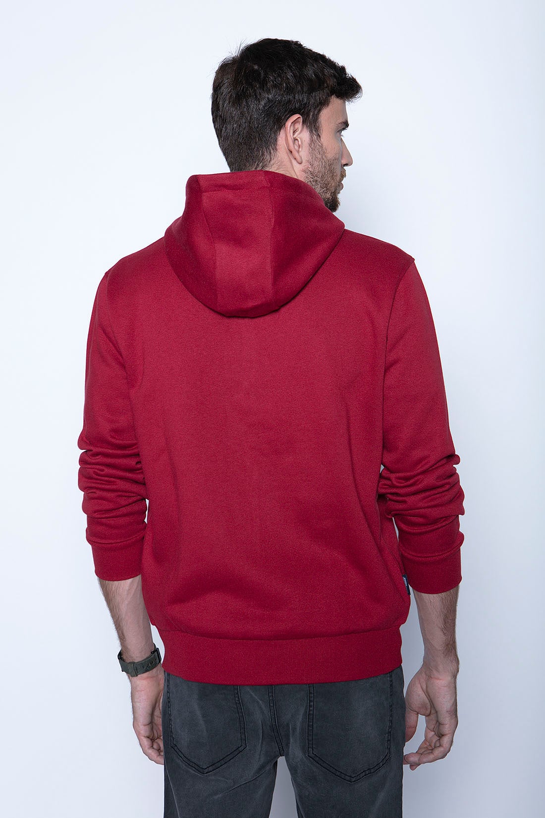 POLERÓN BÁSICO FULL ZIPPER BURGUNDY - 2