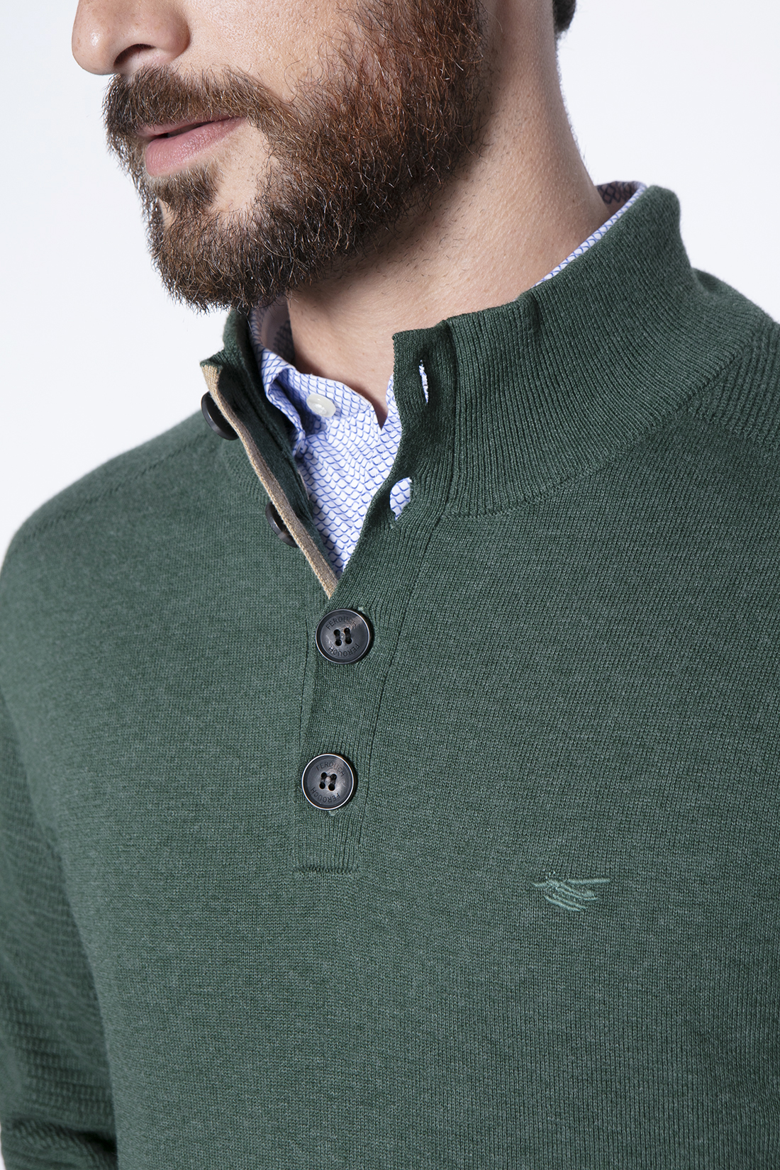 SWEATER BRISTOL SMART CASUAL L/S MILITARY - 5