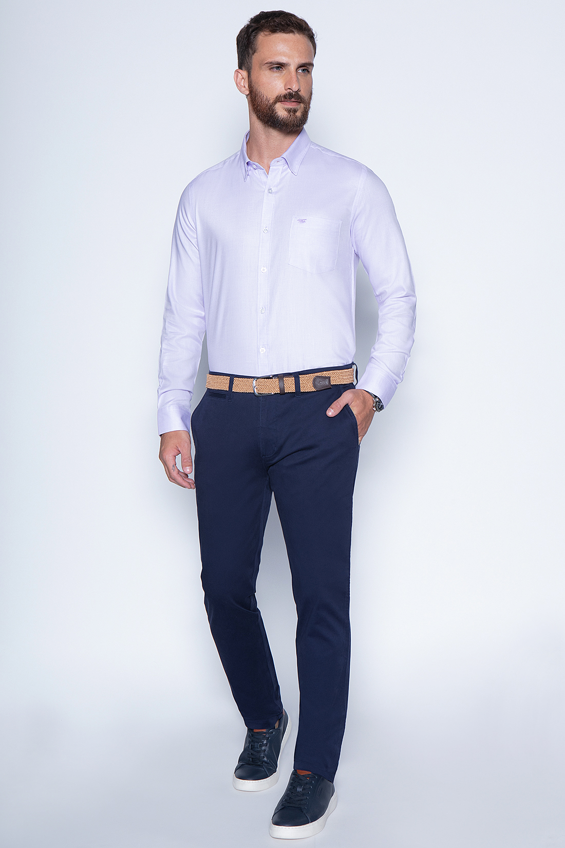 CAMISA SMART CASUAL BOSTON PURPLE - 4