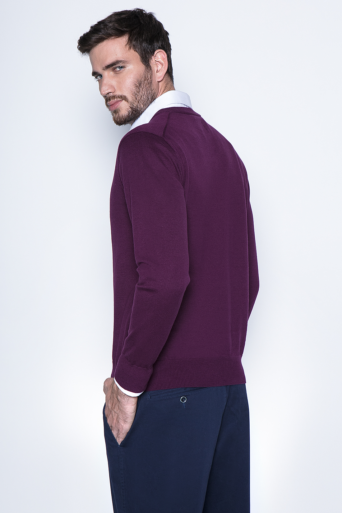 SWEATER SMART CASUAL L/S GRAPE - 2