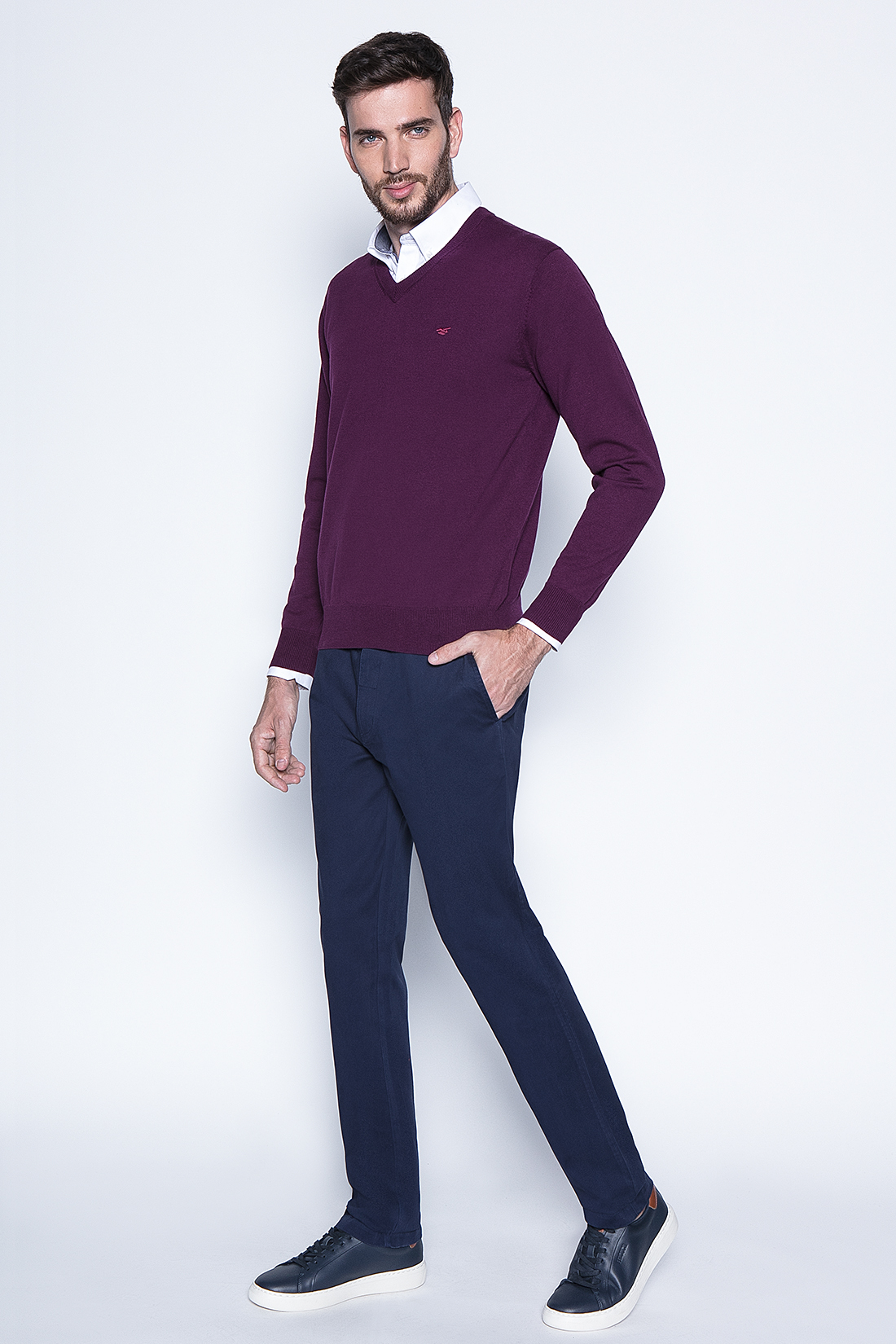 SWEATER SMART CASUAL L/S GRAPE - 4