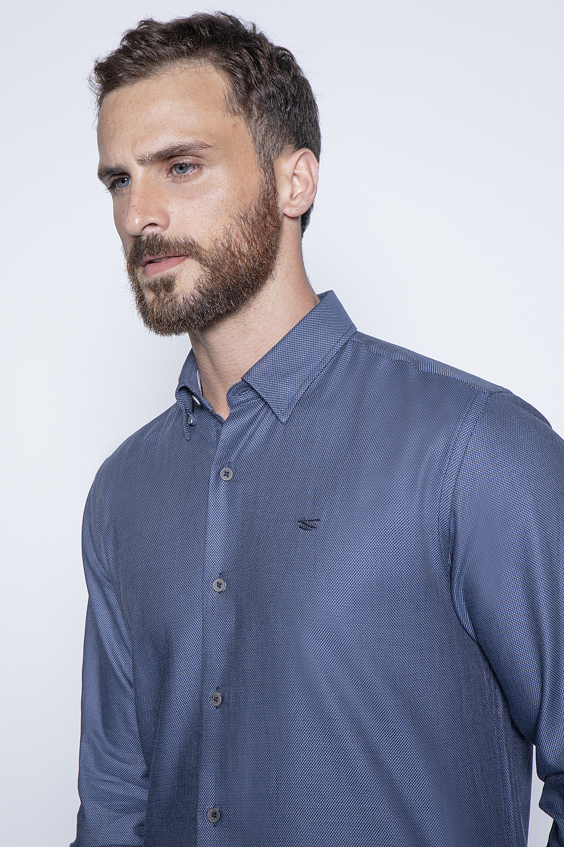 CAMISA SMART CASUAL FONTANA NAVY - 3