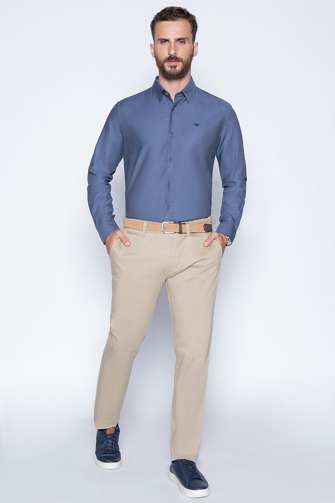 CAMISA SMART CASUAL FONTANA NAVY - 4