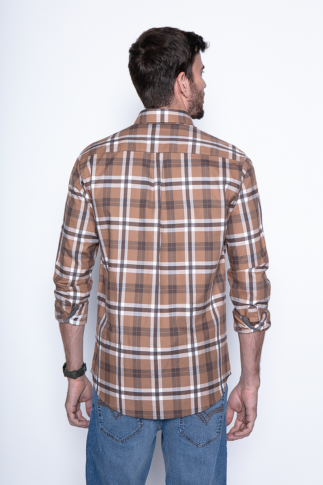 CAMISA CHECKERED DENVER F CAMEL - 2