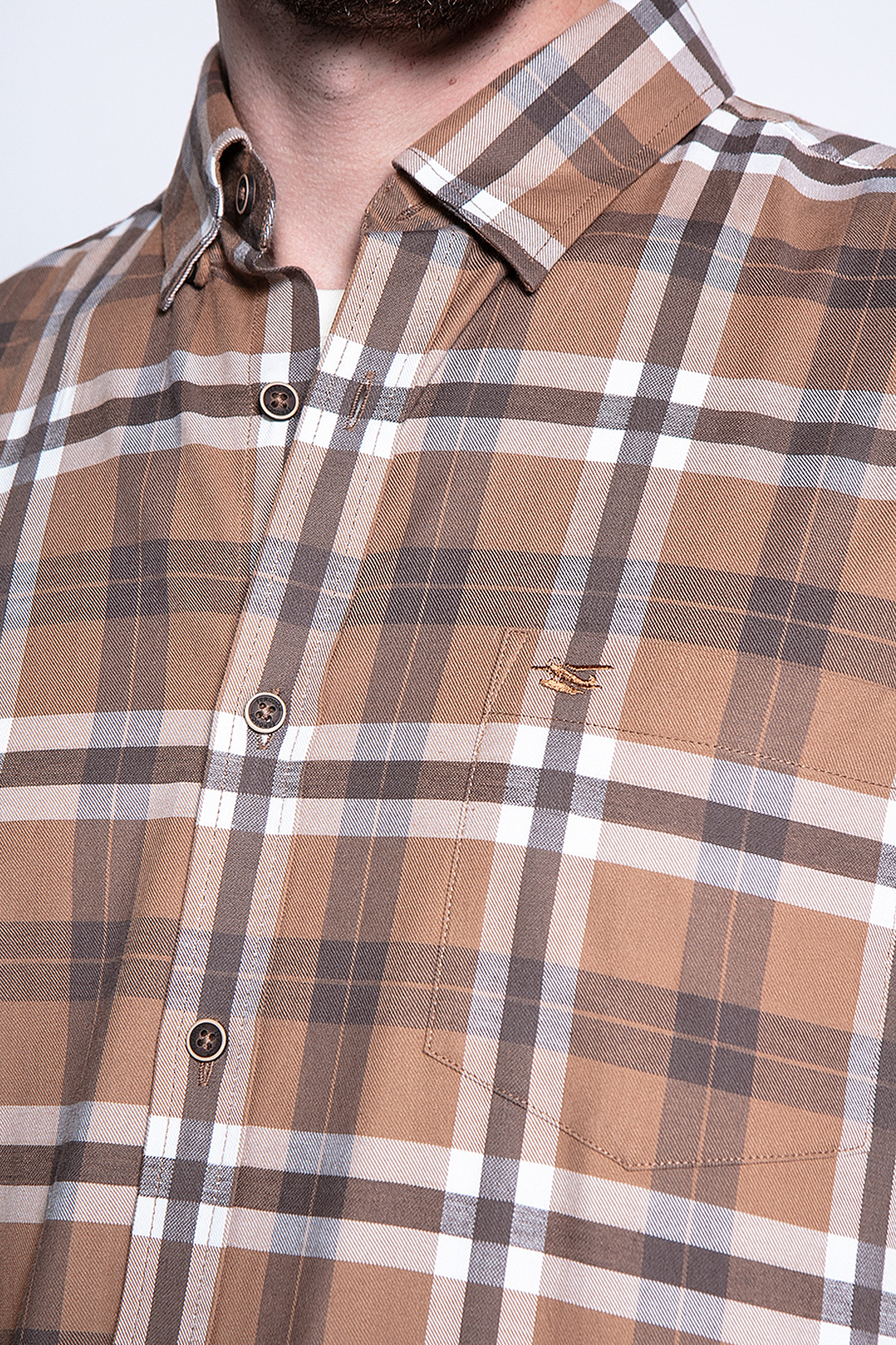 CAMISA CHECKERED DENVER F CAMEL - 5