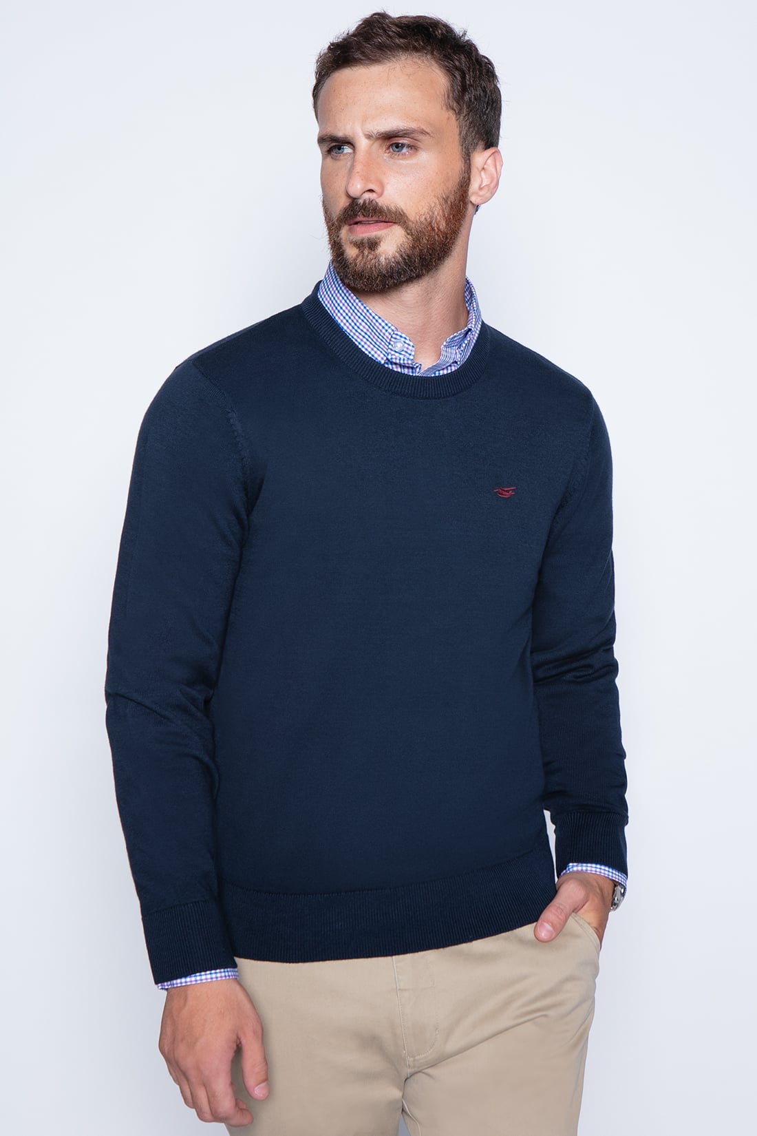 SWEATER ROUND NECK PARIS NAVY - 1