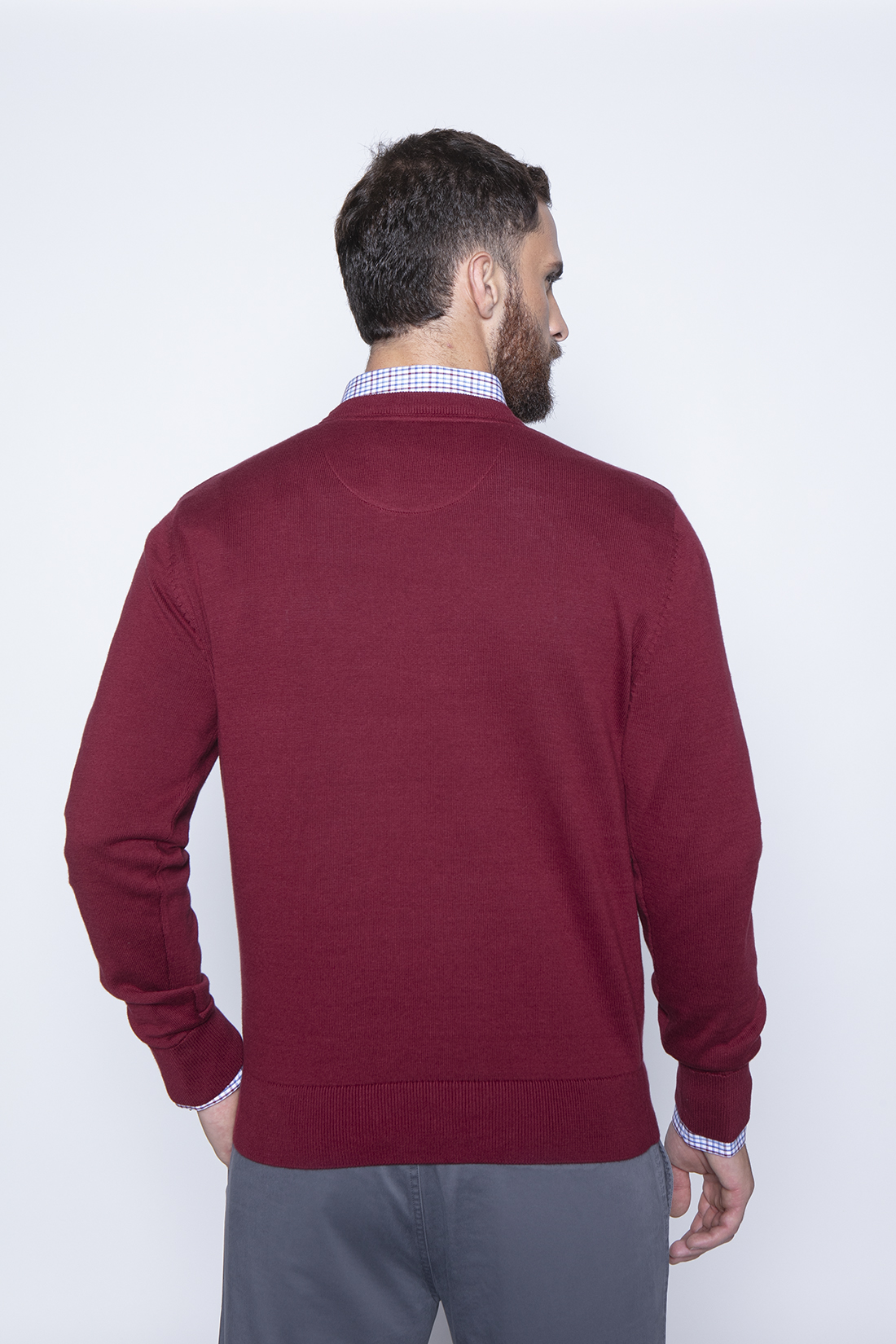 SWEATER ROUND NECK PARIS BURGUNDY - 2