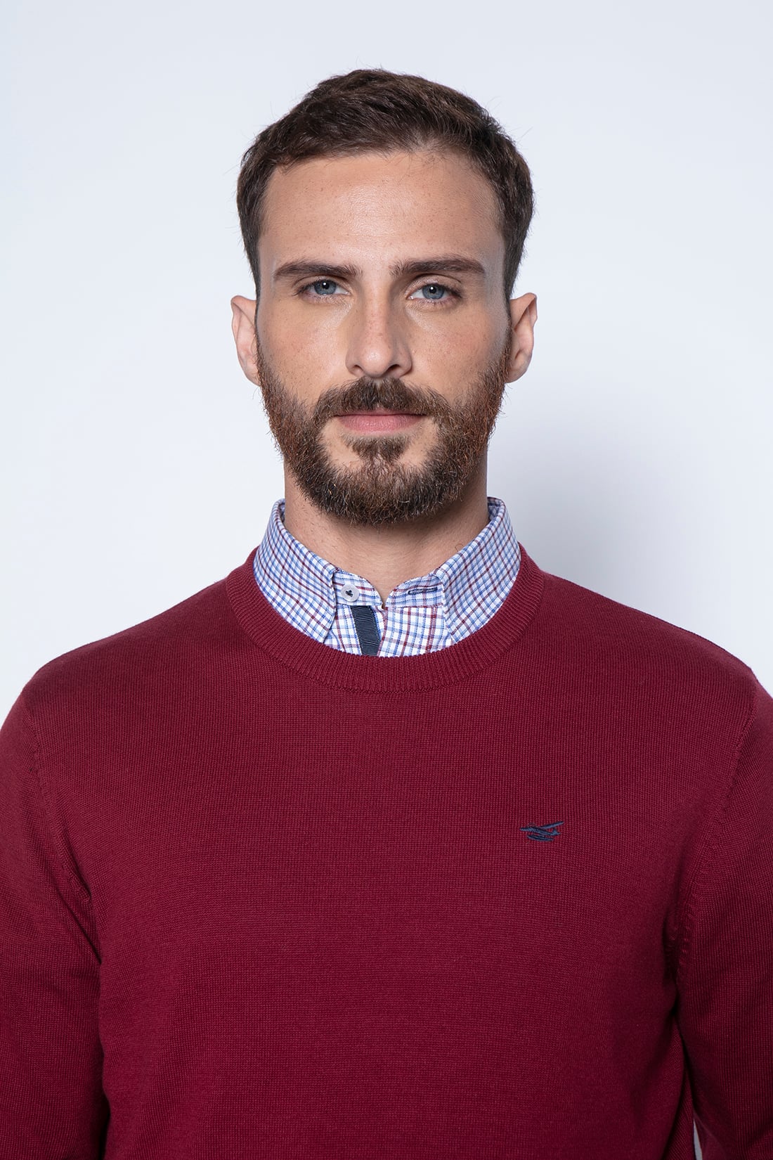 SWEATER ROUND NECK PARIS BURGUNDY - 3