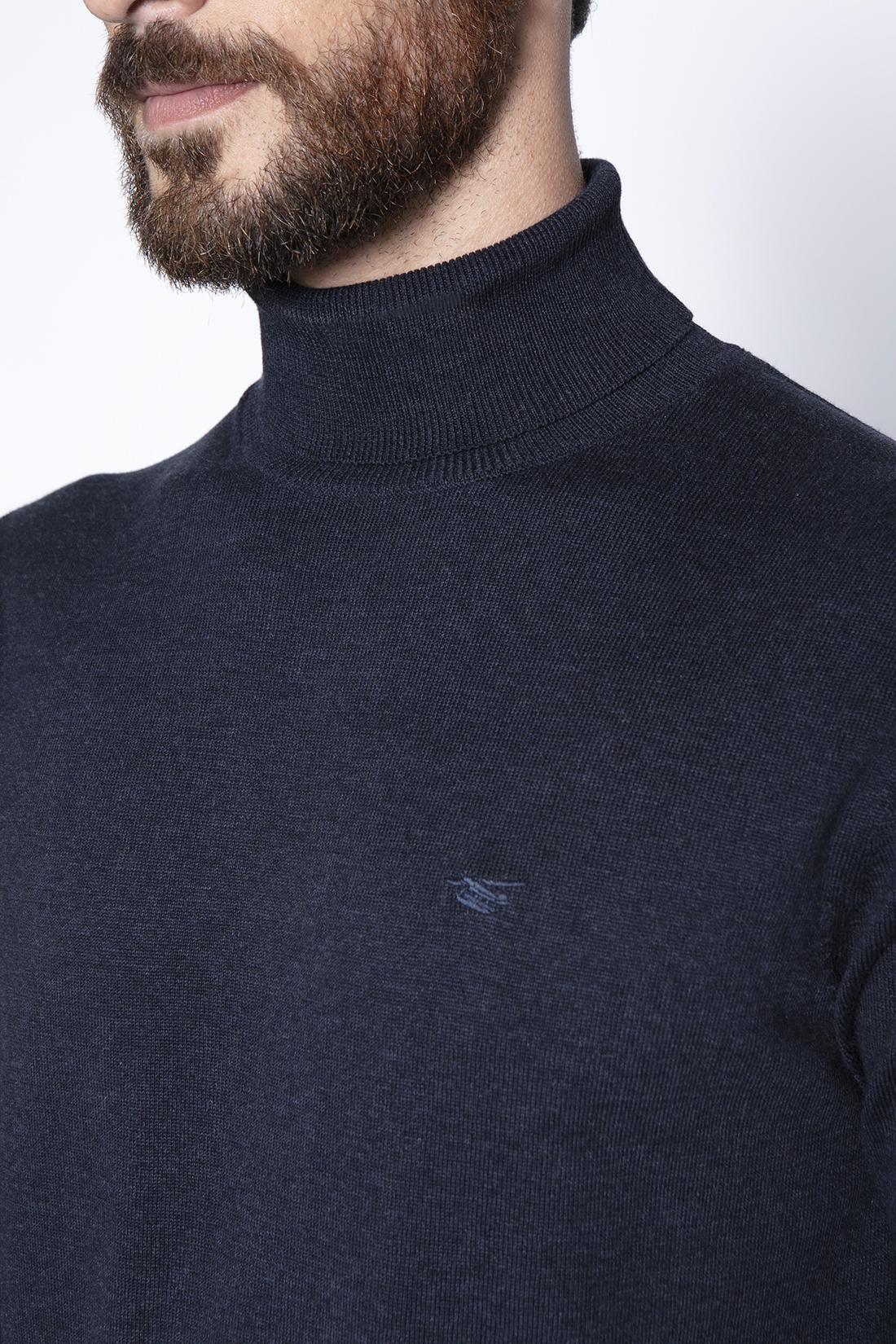 SWEATER SMART CASUAL TURTLE NECK NAVY - 5