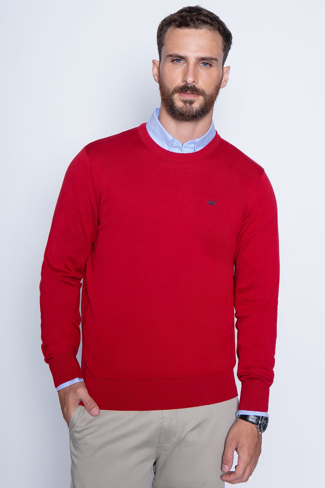 SWEATER ROUND NECK PARIS RED - 1