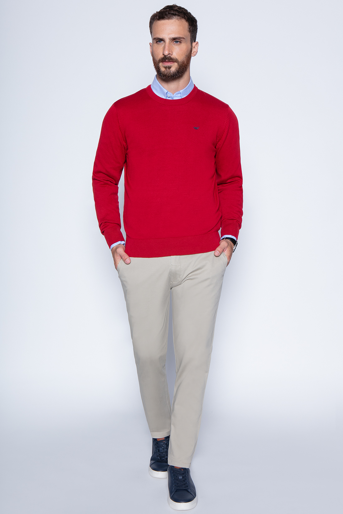 SWEATER ROUND NECK PARIS RED - 4
