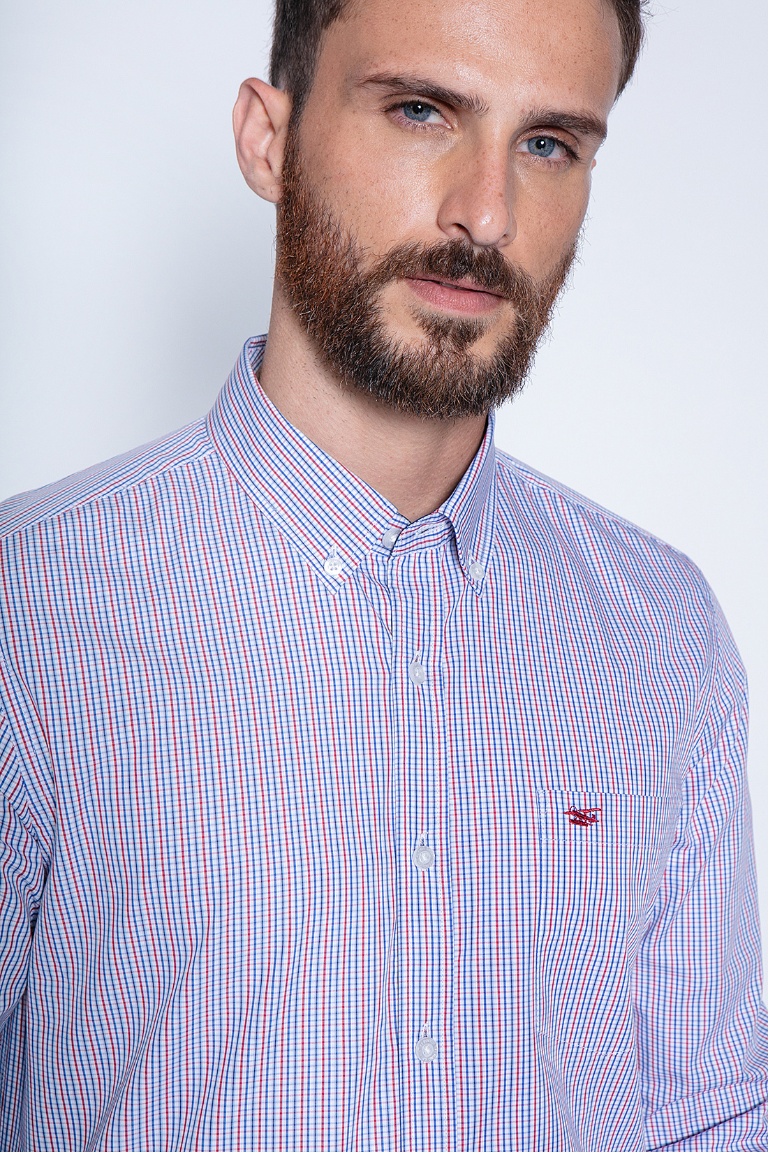CAMISA CUADRO DAKOTA SM RED - 3