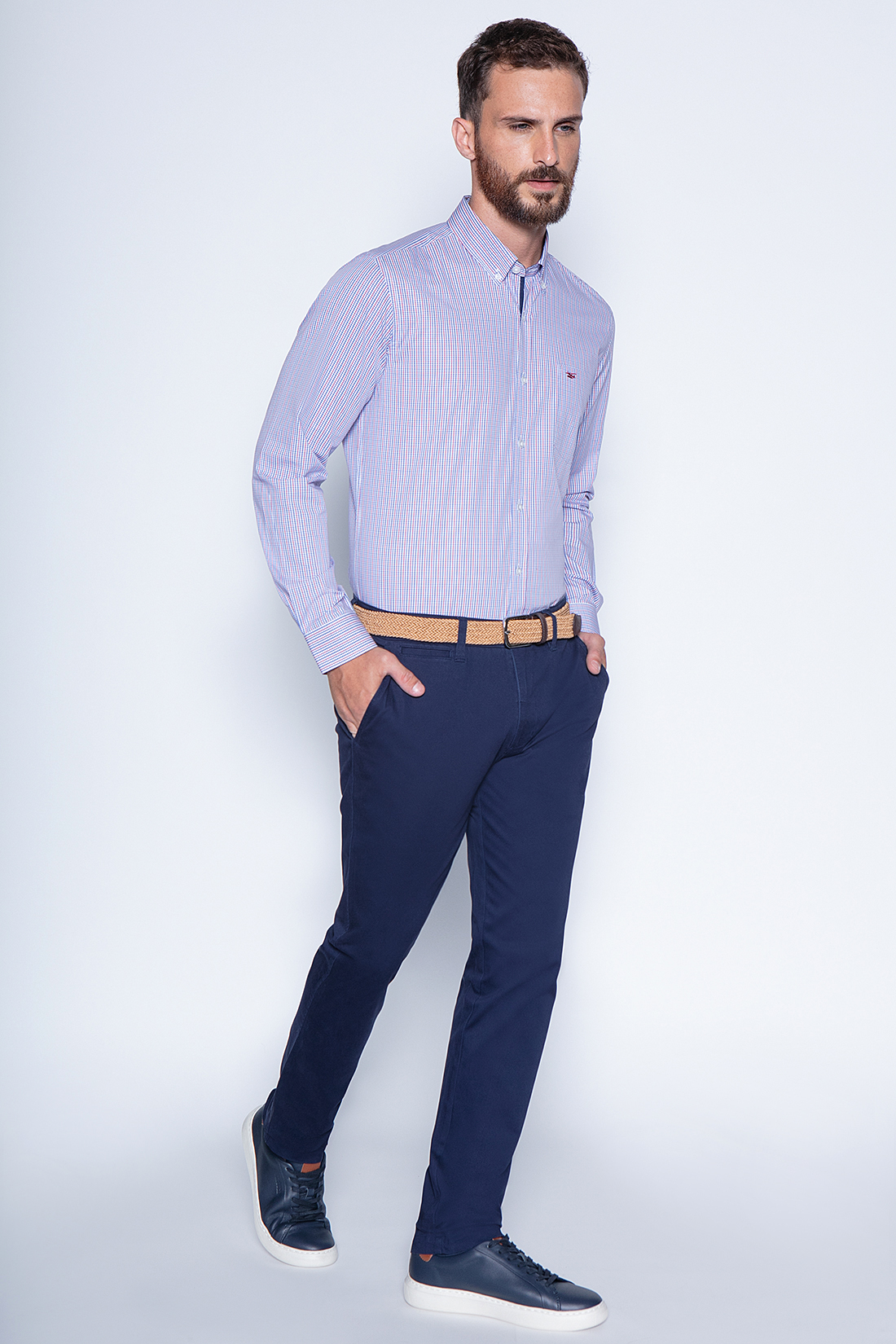 CAMISA CUADRO DAKOTA SM RED - 4