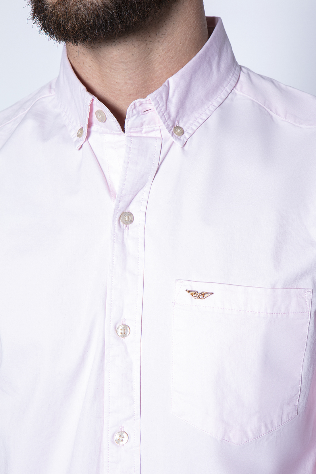 CAMISA GARMENT DYED SPORT FJ PINK - 5