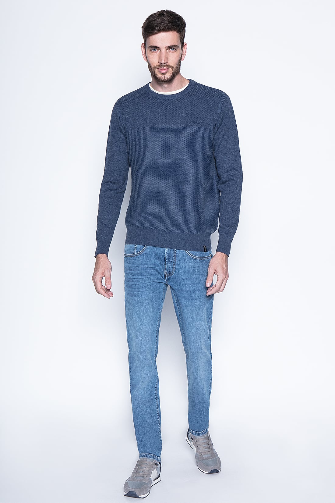 SWEATER BROCKTON FJ BLUE - 4