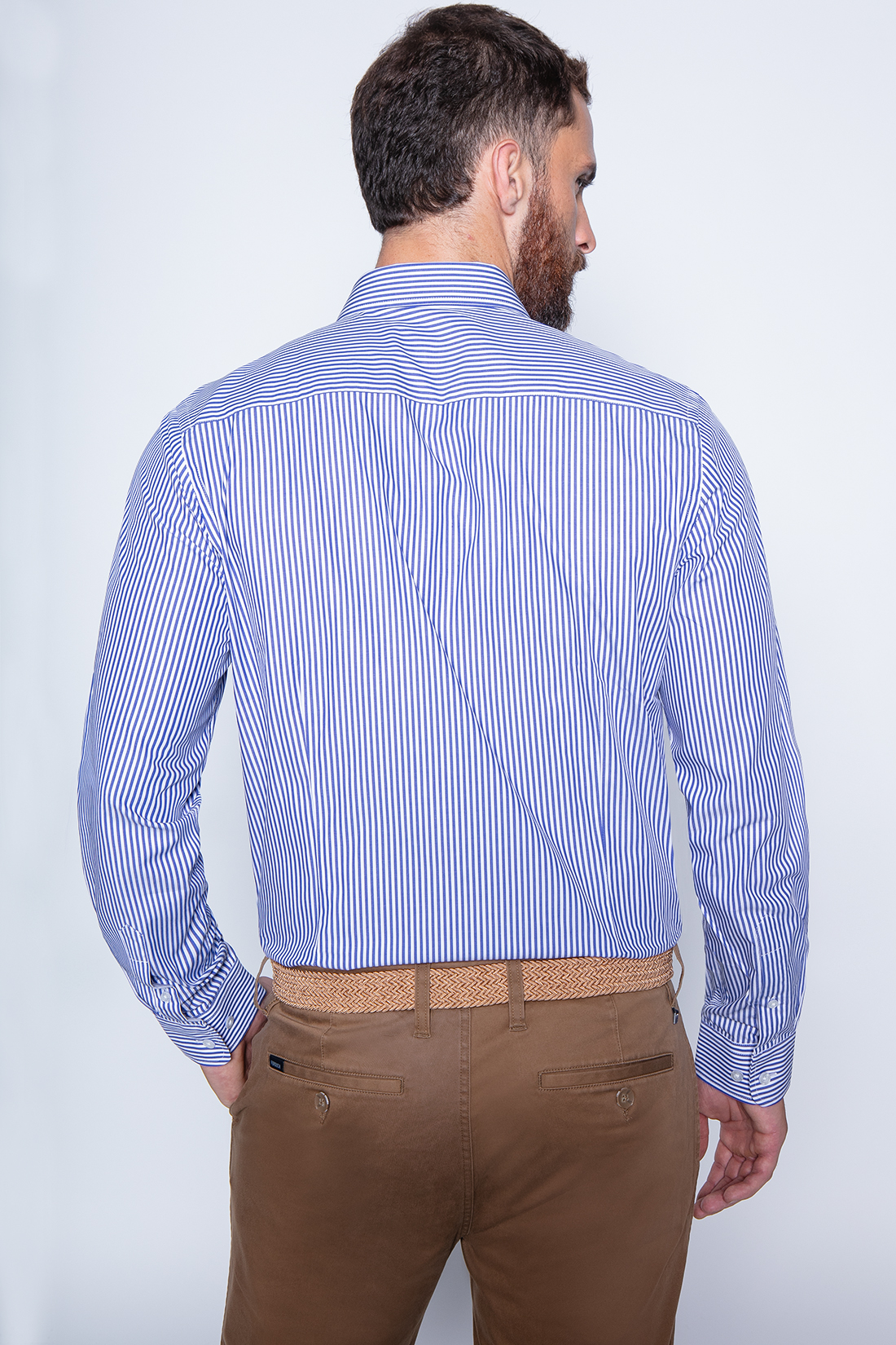 CAMISA STRIPED SILVER SM NAVY - 2