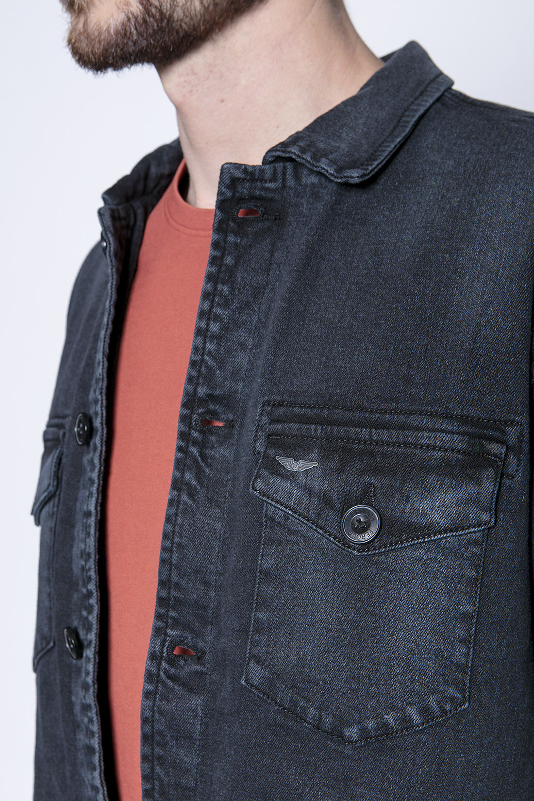 OVERSHIRT DENIM FJ METAL - 5