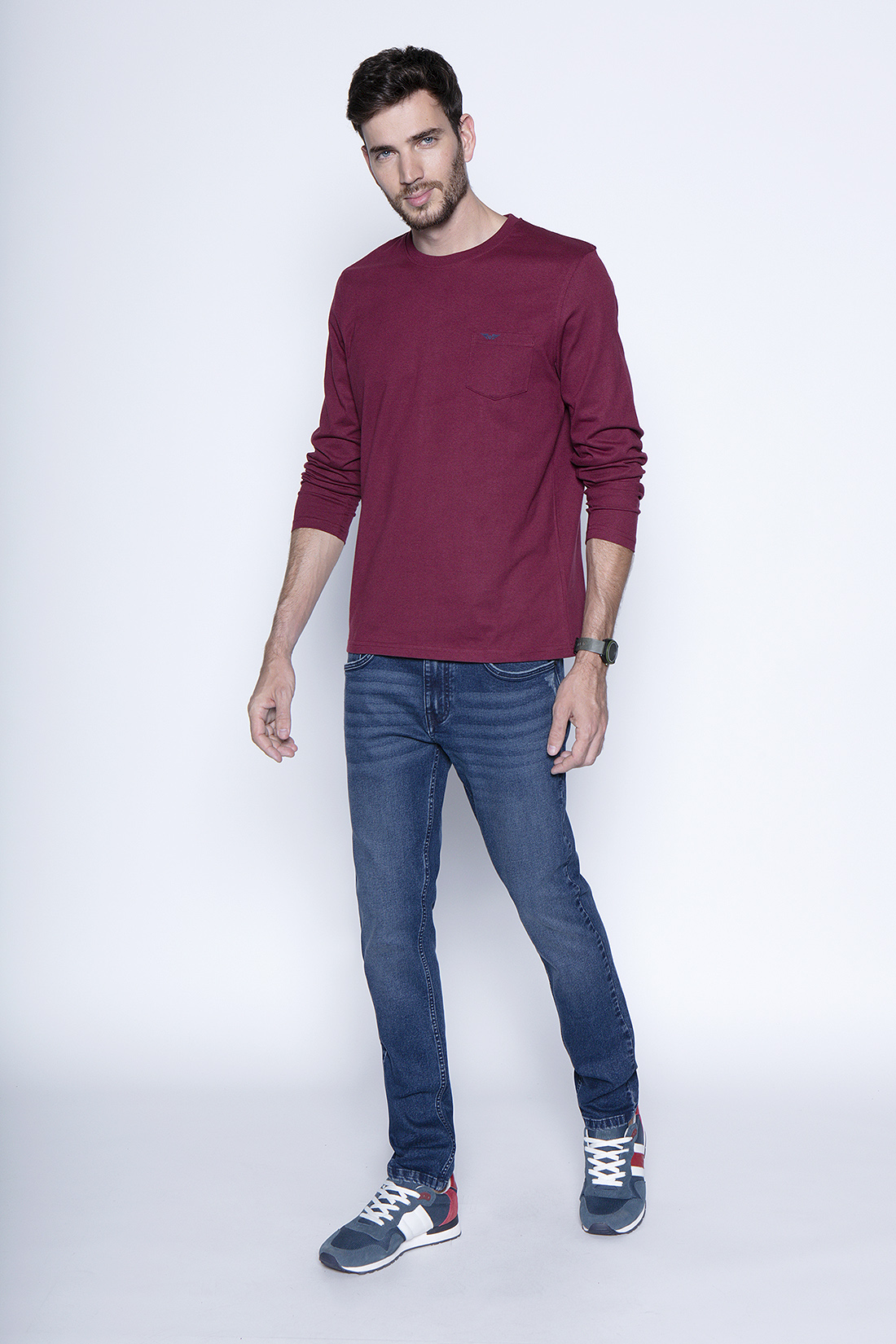 POLERA BÁSICA ML BURGUNDY - 4