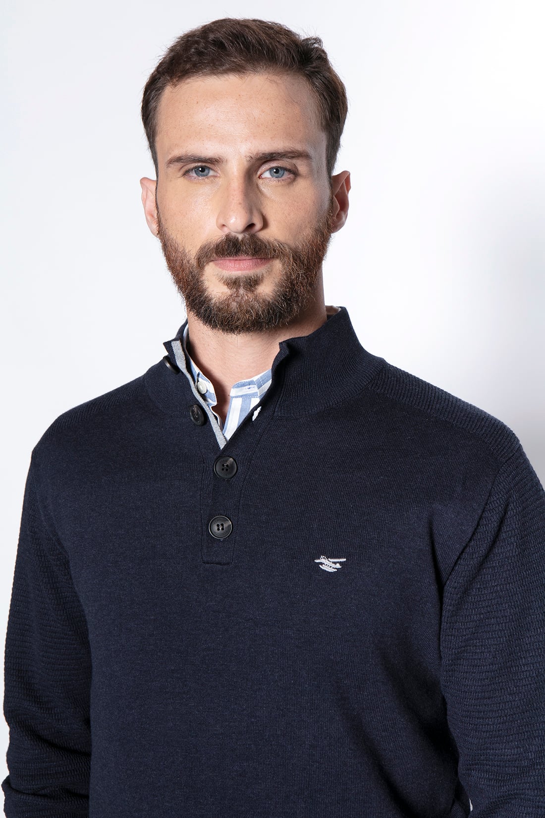 SWEATER BRISTOL SMART CASUAL L/S NAVY - 3