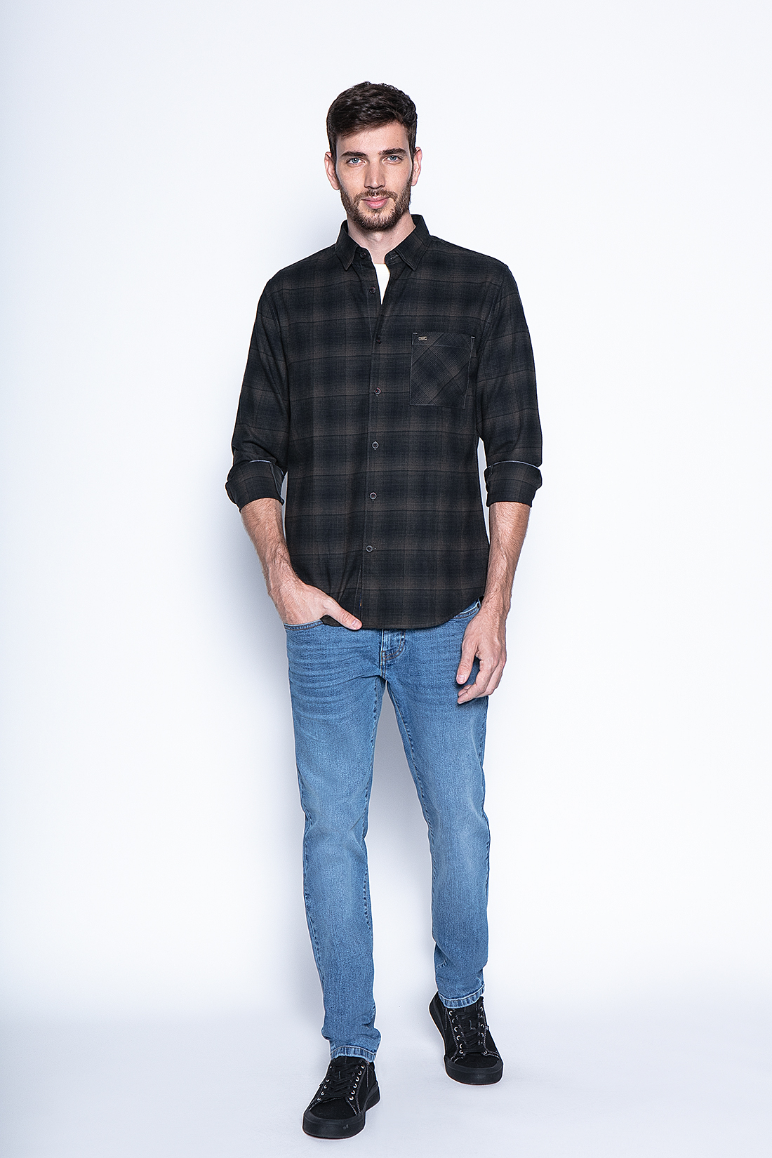CAMISA CHECK ORLANDO FJ MILITARY - 4