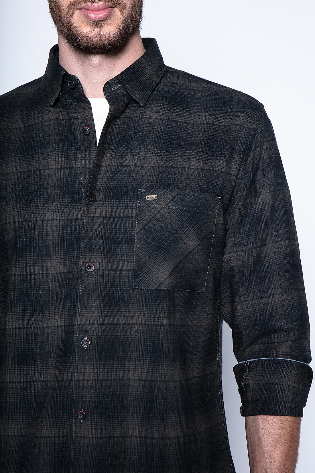 CAMISA CHECK ORLANDO FJ MILITARY - 5
