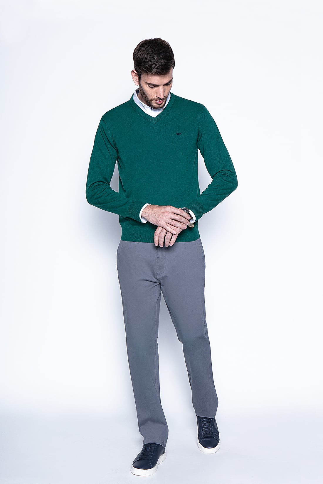 SWEATER SMART CASUAL L/S GREEN - 4
