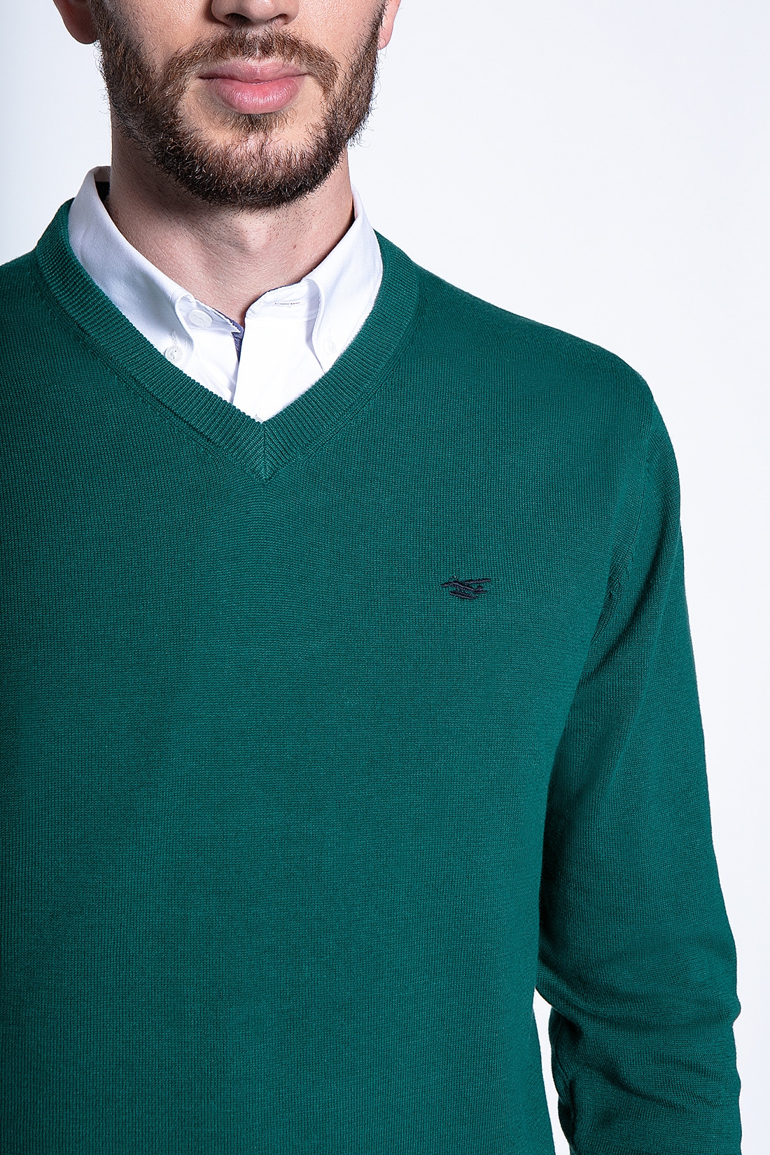 SWEATER SMART CASUAL L/S GREEN - 5