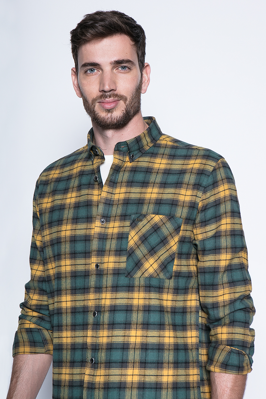 CAMISA CHECK ROCHESTER FJ MUSTARD - 3