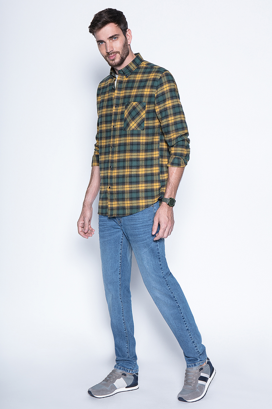 CAMISA CHECK ROCHESTER FJ MUSTARD - 4